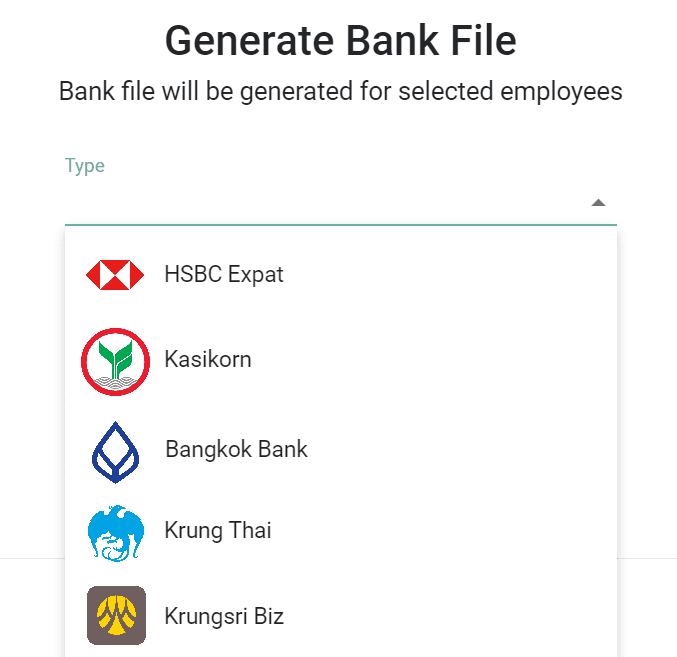 Generate local and international bank files for salary transfer