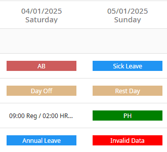 Timesheet form in ByteHR admin